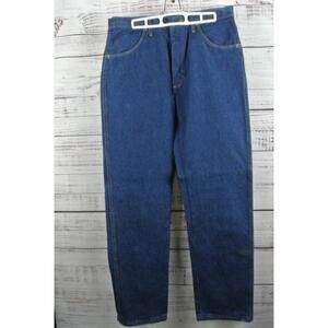 Rustler Men's Jeans 33x32 Regular Fit Straight Leg Dark Wash 100% Cotton NWT H4